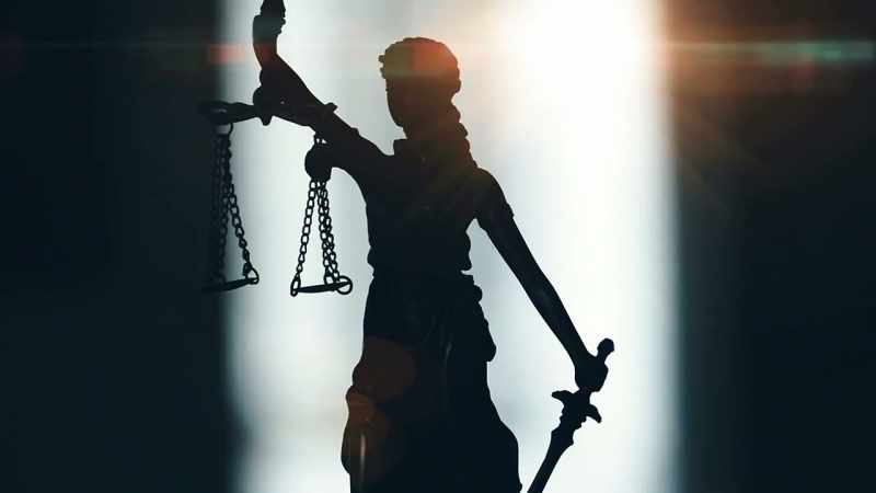 At his trial