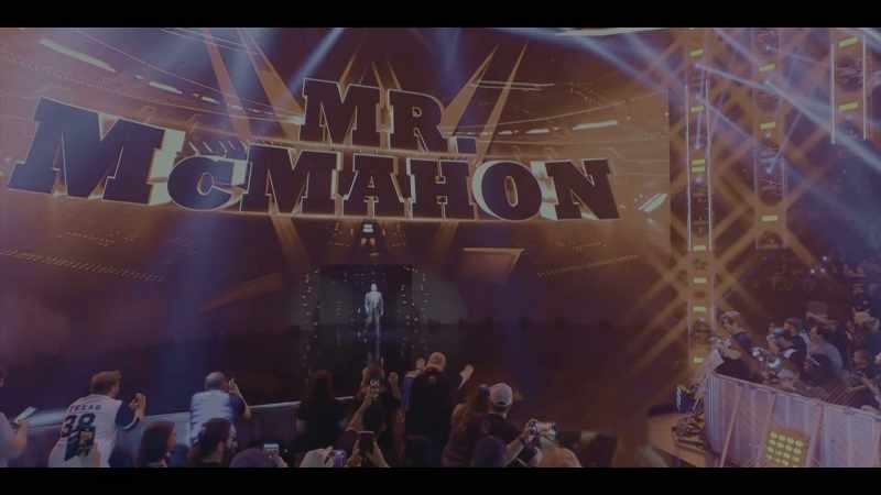 [audience cheering] -[announcer] Please welcome Mr. McMahon!