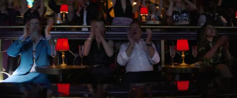 [audience cheers]