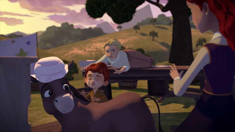 [Aunt Cora grunting]
