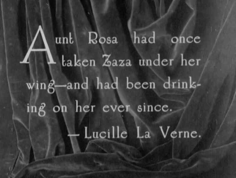 Aunt Rosa had once taken Zaza under her wing