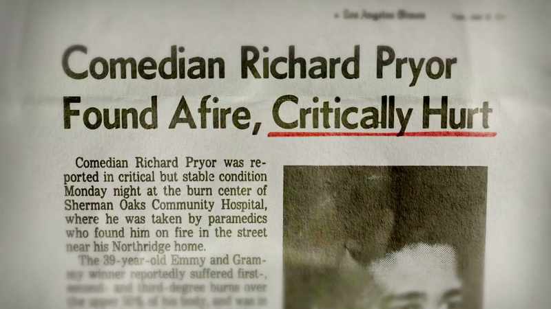 Authorities say Richard Pryor either walked or ran