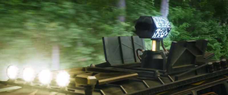 AUTOMATED VOICE: Automatic machine gun. Missiles