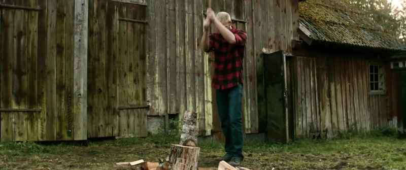 (Axe thudding)
