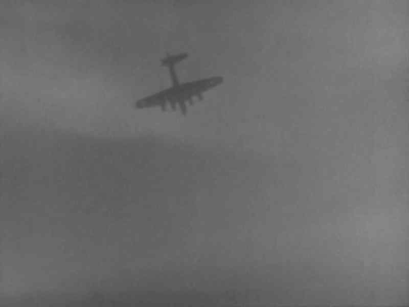 B-17 out of control, three o'clock