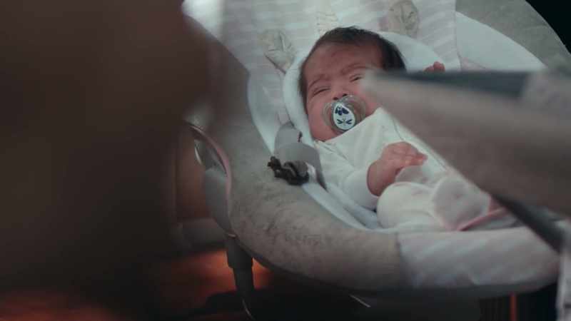 (baby crying)
