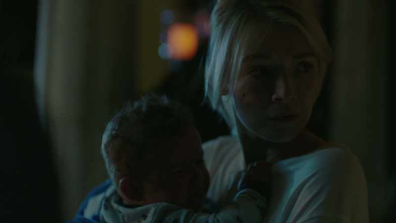 (baby crying)