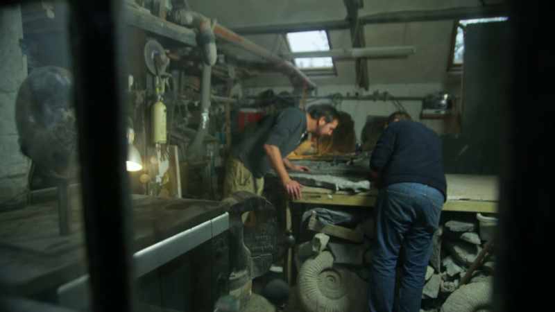 Back in his workshop, he exposed a mosaic