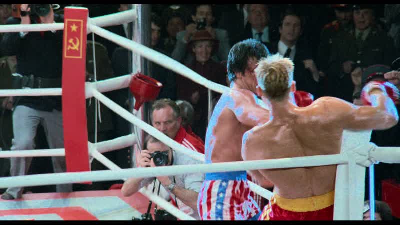 Balboa is chopping the Russian down!
