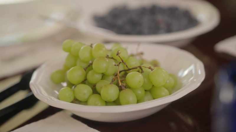 bananas, grapes and dates, whatever you have