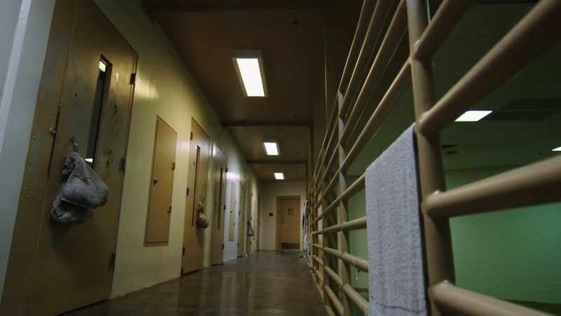 Banfield: THE GUARDS APPROACH THE CELL HOUSING