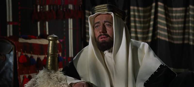 Sherif AliSo long as the Arabs fight tribe against tribeso long will they be a little peoplea silly peopleGreedy barbarous and cruel as you areComeI will take you to FeisalI do not want your company