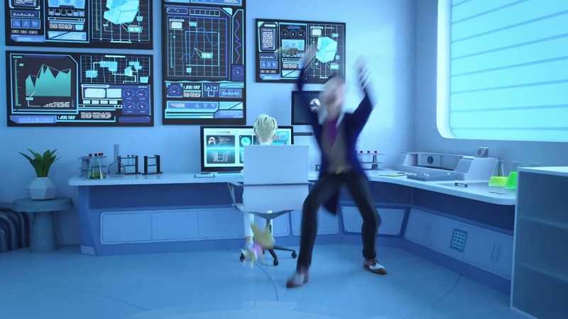 [BARKS, WHINING]