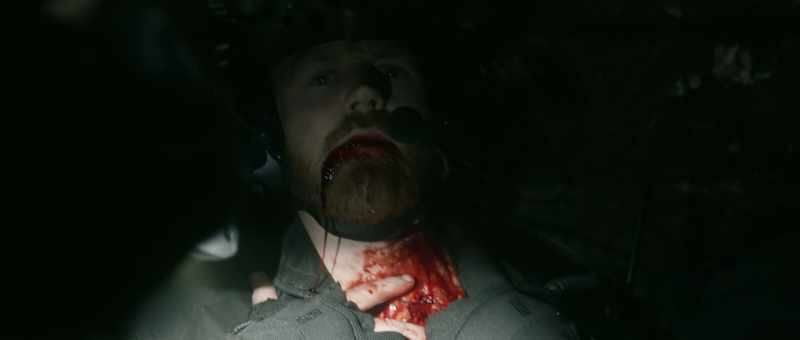 Barnes is barely breathing. - [gurgling]