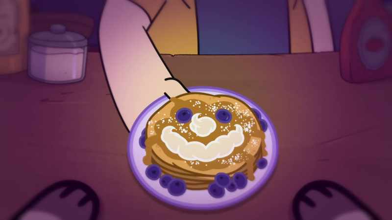 Barney's Sunday morning blueberry pancakes
