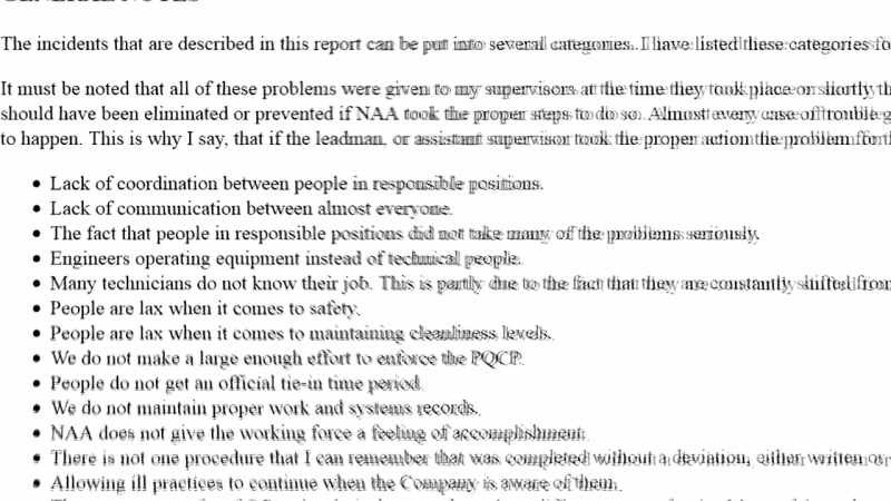 Baron denounces, in particular, lack of coordination