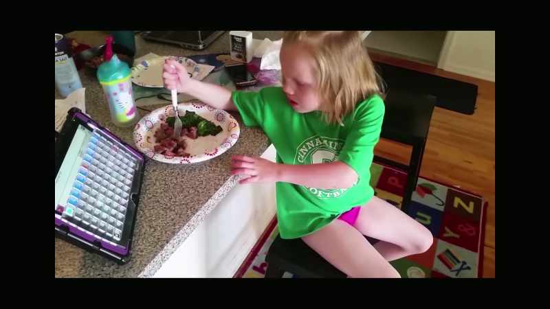 [Barry] And what is she eating? Steak and kale!