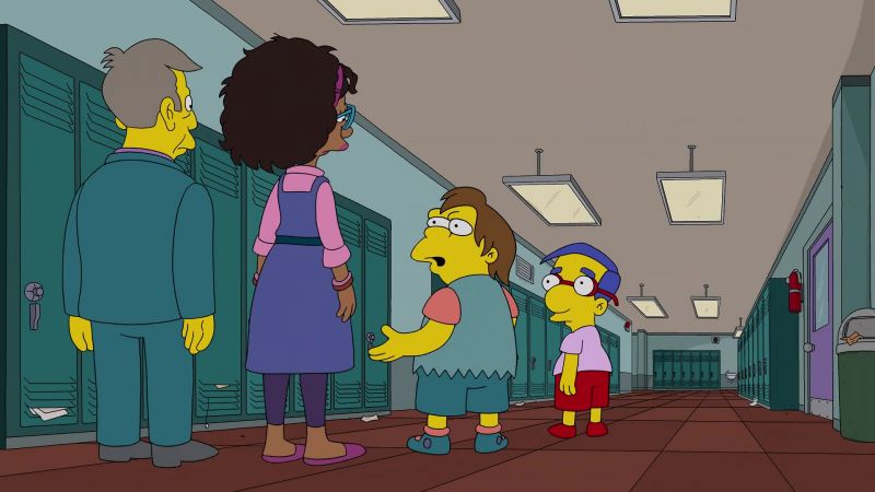Bart had Skittles with milk for breakfast