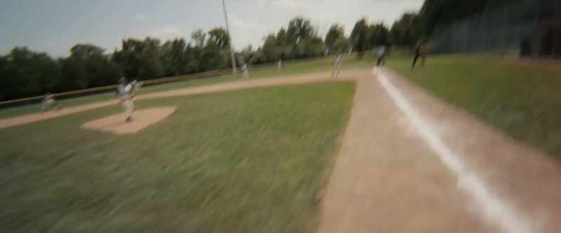 [bat tings] - [glove thuds]