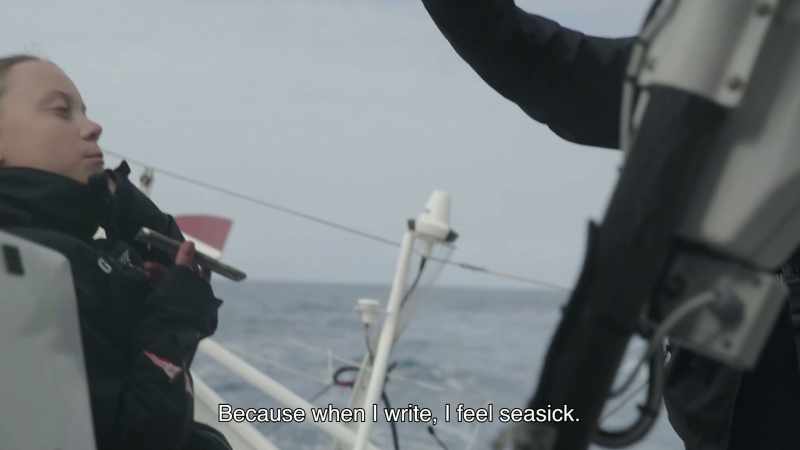 Because when I write, I am seasick