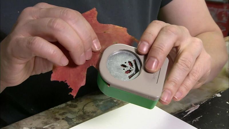 BECAUSE IT'S PUNCHED FROM ACTUAL LEAVES