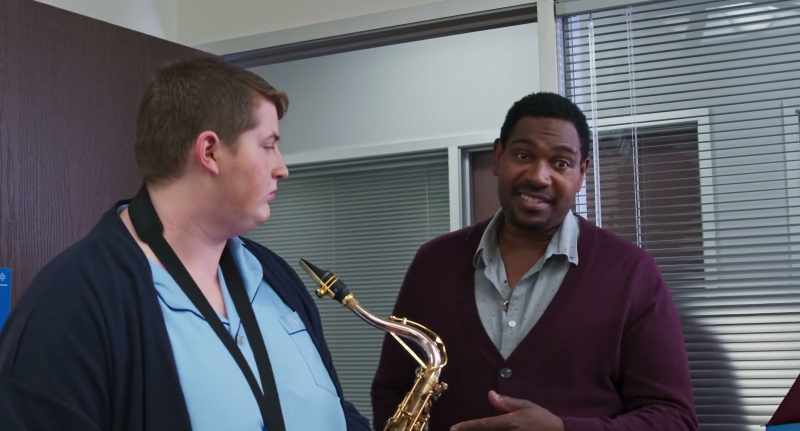 Because he makes that saxophone there
