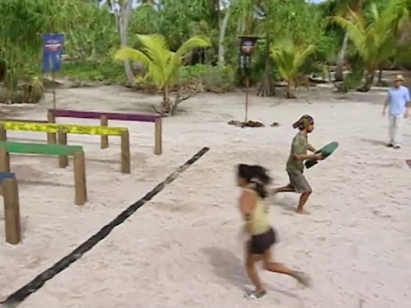 BECKY TAKES A HUGE LEAP, BARELY MAKES IT OVER THE LINE
