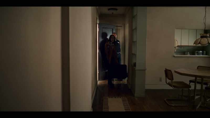 Bedroom through there, bathroom through there, kitchen