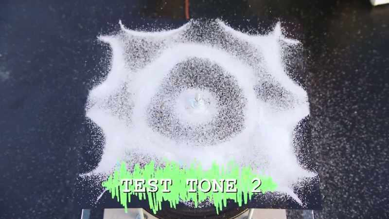 BEEPALYZER: Observe as different vibrations create patterns in the salt