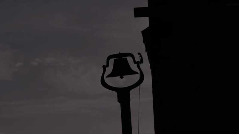 [bell tolling]