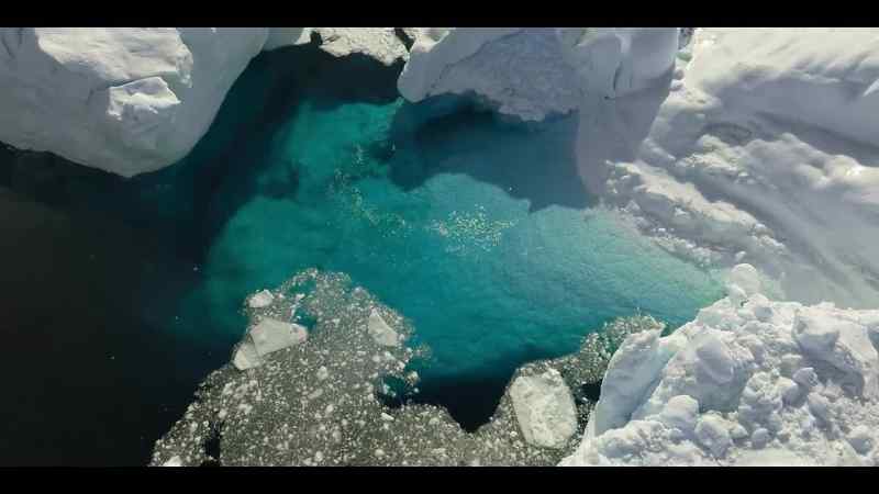 Beneath the frozen surface, the great current flows on