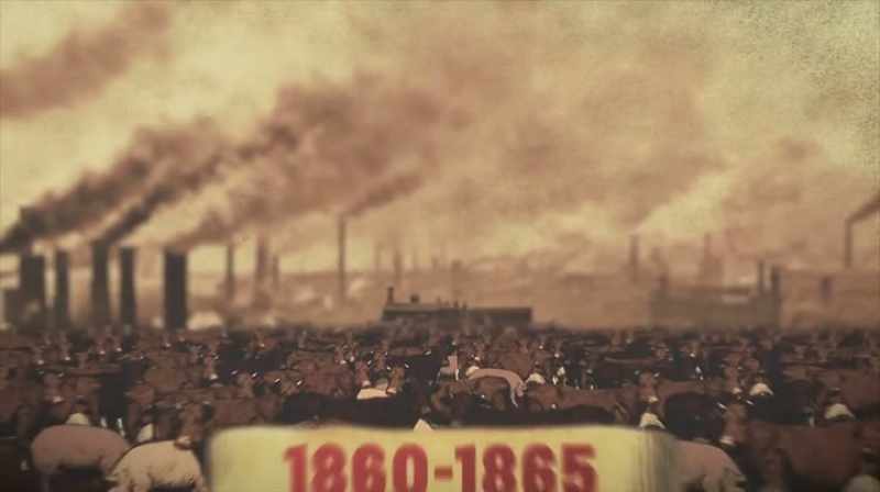 Between 1860 and the end of the civil war