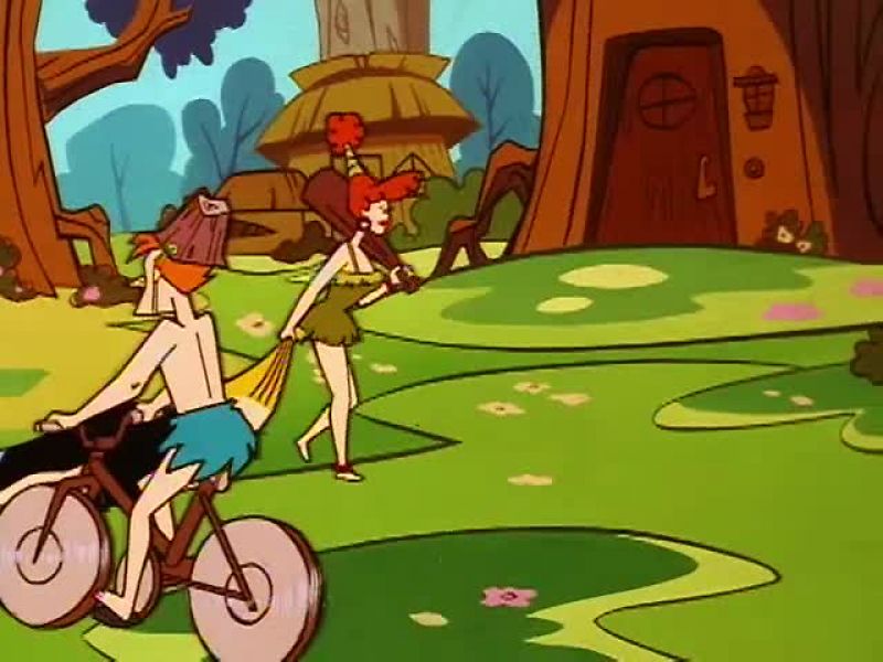 [bicycle bell dings]