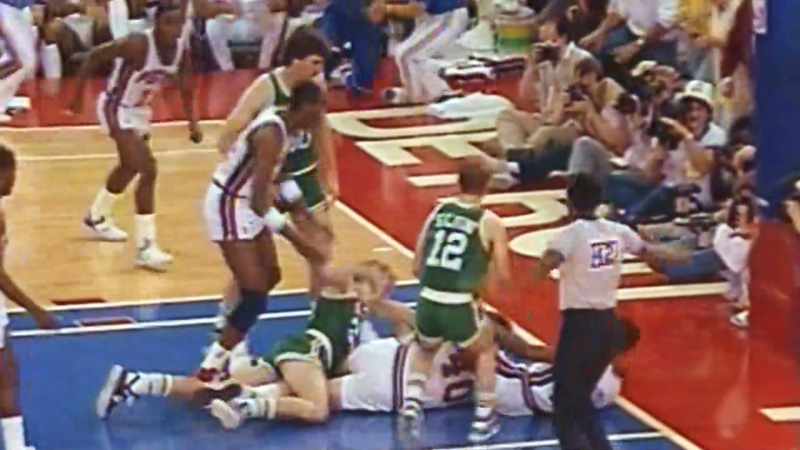 Bird and Laimbeer go at it