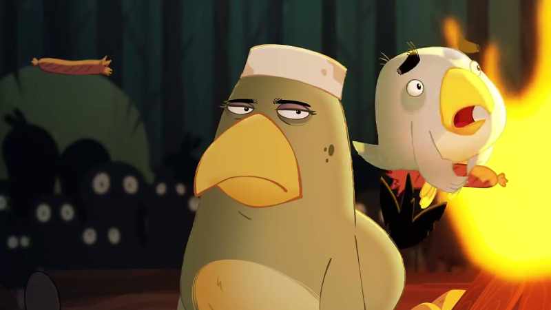 [birds screaming]