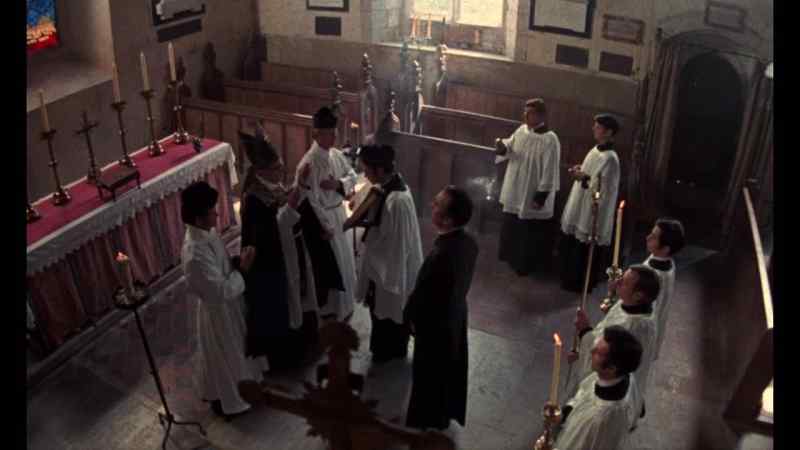 (BISHOP PRAYING IN LATIN)