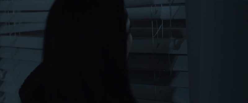 (blinds clanking) (rain pattering)