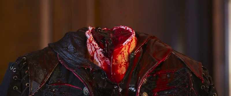 (blood gushing)
