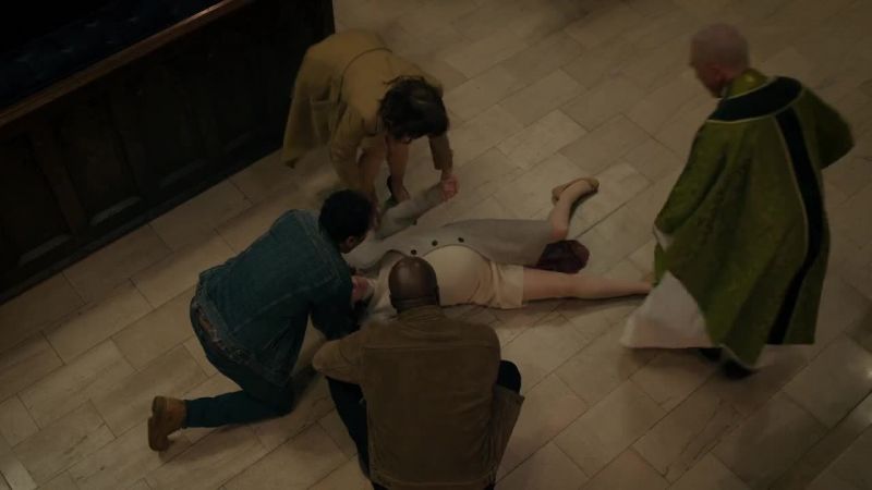 [blood gushing]