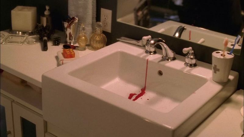 Blood in the sink