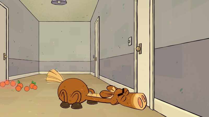 [blows] - [barks, grunts]