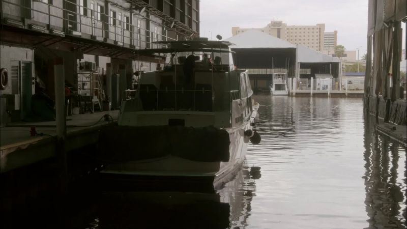 [boat engine turns over, dies] HOW'S IT GOING?