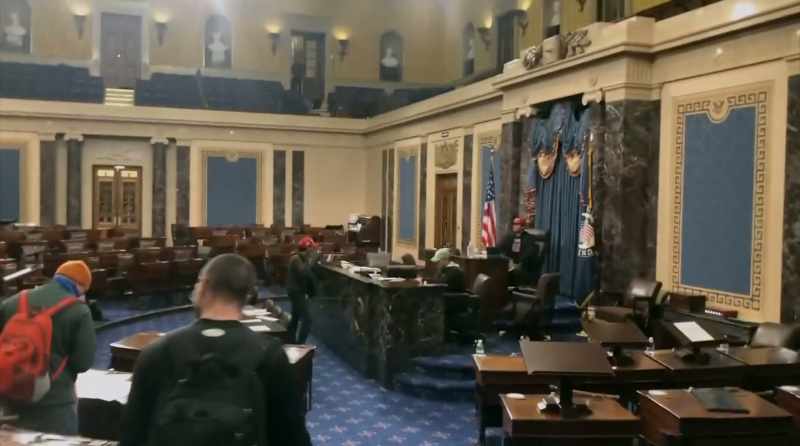 Bobic: At one point, I had, uh, walked into the Senate Chamber