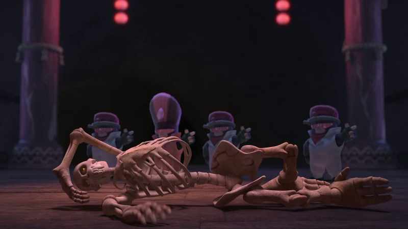 [bones clattering]