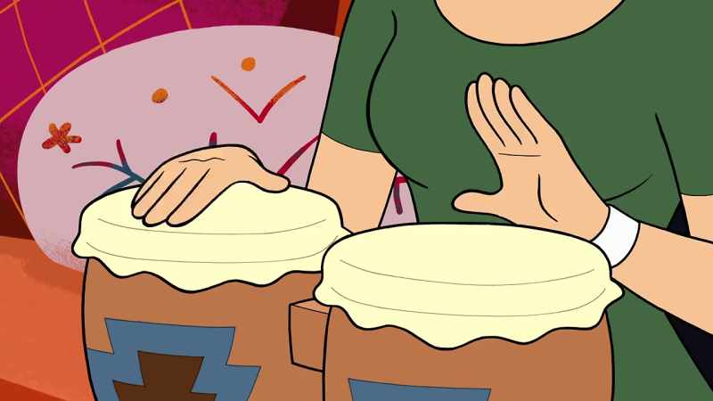 [ Bongos playing ]