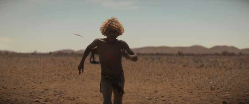 [boomerang smashing] - [boy groans]