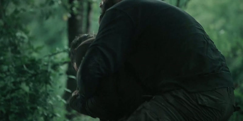 [both grunting]