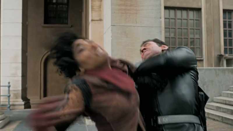 [both grunting]