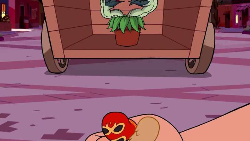 [ Both grunting ]