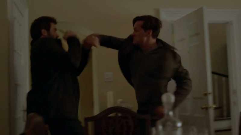 [both grunting]